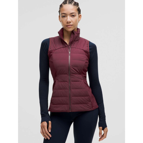 lululemon athletica Jackets & Blazers - Lululemon Down For It All Vest Garnet Red Goose Down Puffer Size 10 NWOT W4CB0S